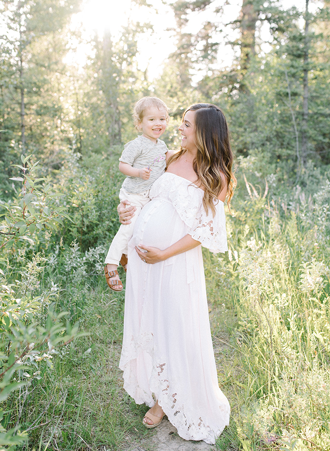 Family Maternity Photos by The River