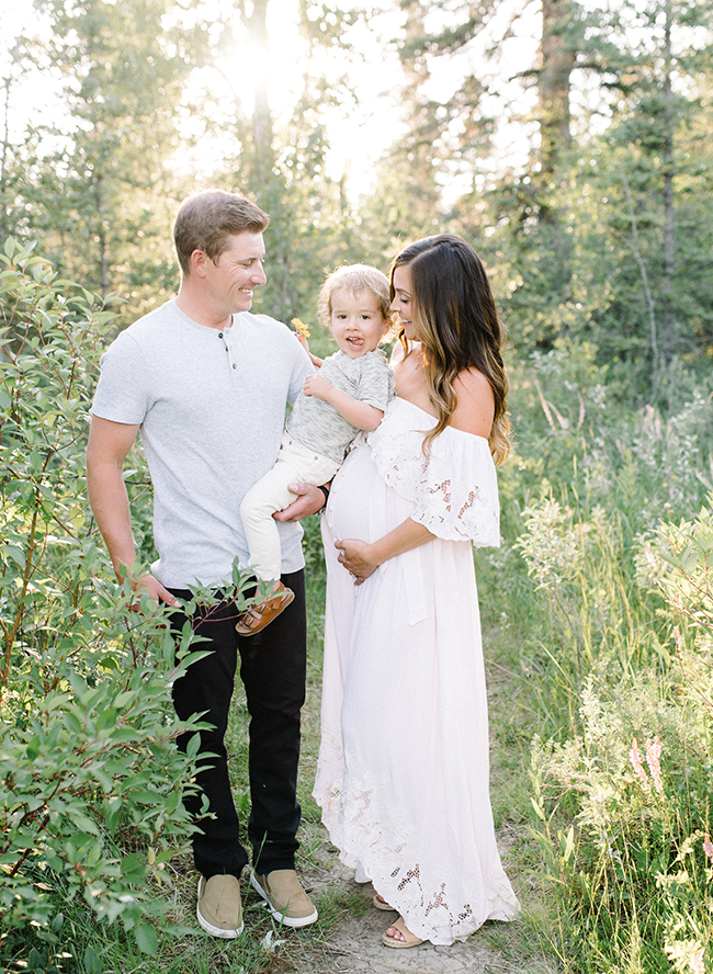 Family Maternity Photos by The River