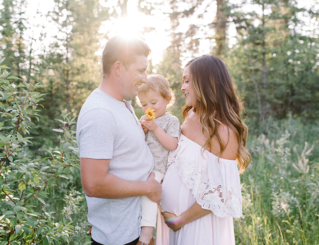 Family Maternity Photos by The River