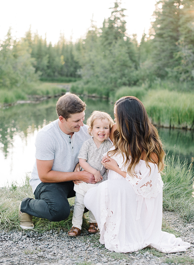 Family Maternity Photos by The River