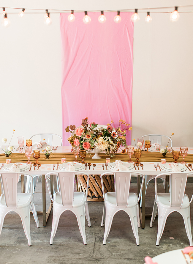 Vintage Pink and Yellow Baby Shower