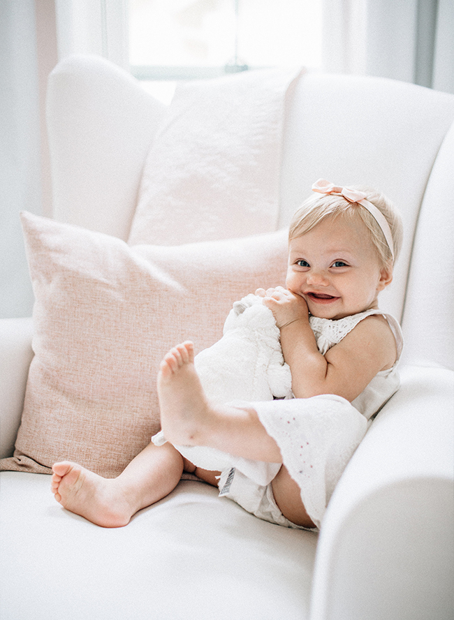 Baby Girl's Blush and White Nursery
