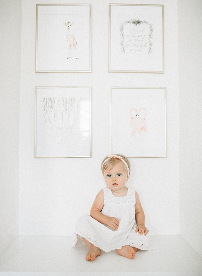  Baby Girl's Blush and White Nursery 