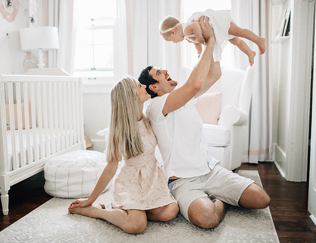 Baby Girl's Blush and White Nursery