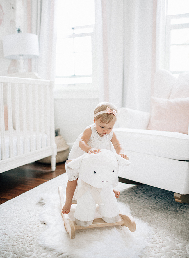  Baby Girl's Blush and White Nursery 