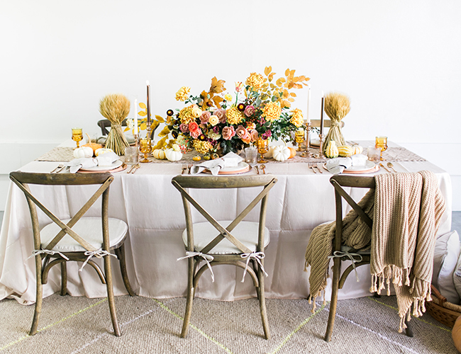 Copper Thanksgiving Tablescape