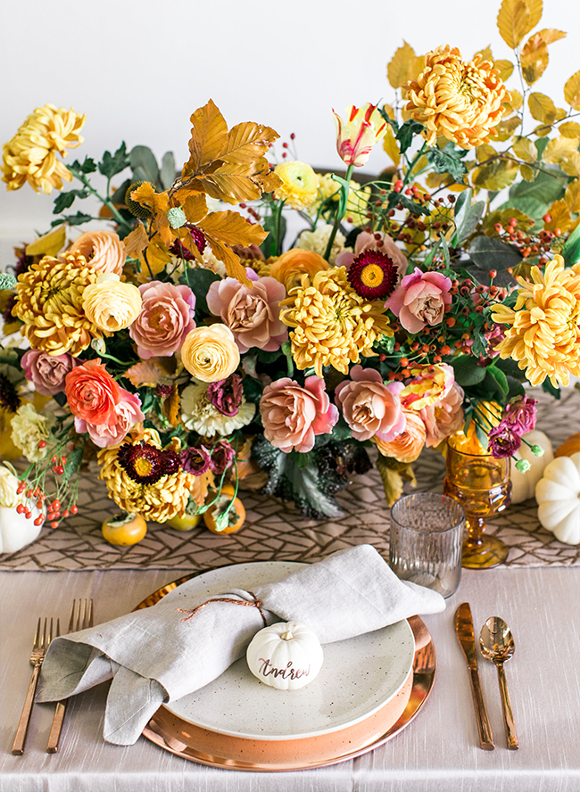 Copper Thanksgiving Tablescape