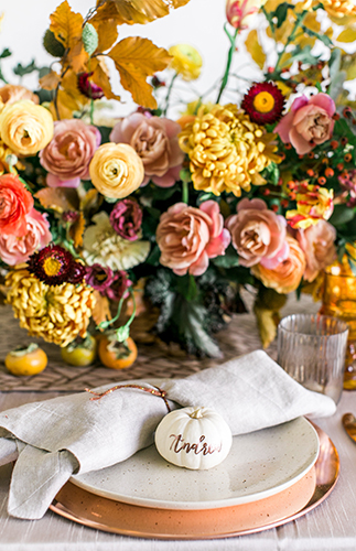 Copper Thanksgiving Tablescape