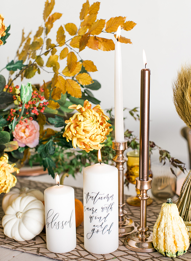 Copper Thanksgiving Tablescape