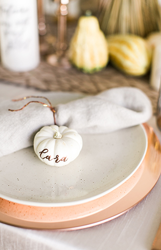 Copper Thanksgiving Tablescape