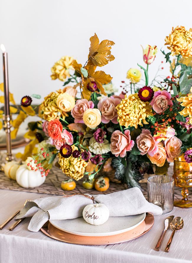 Copper Thanksgiving Tablescape