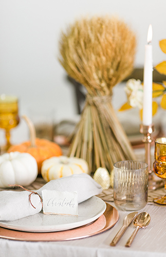 Copper Thanksgiving Tablescape