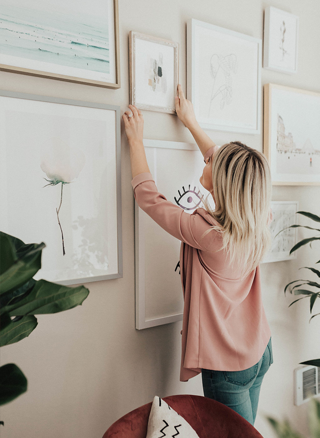 Neutral and Feminine Office Tour