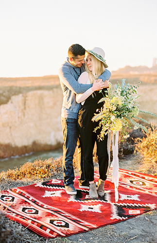 Cliffside Engagement Photos 