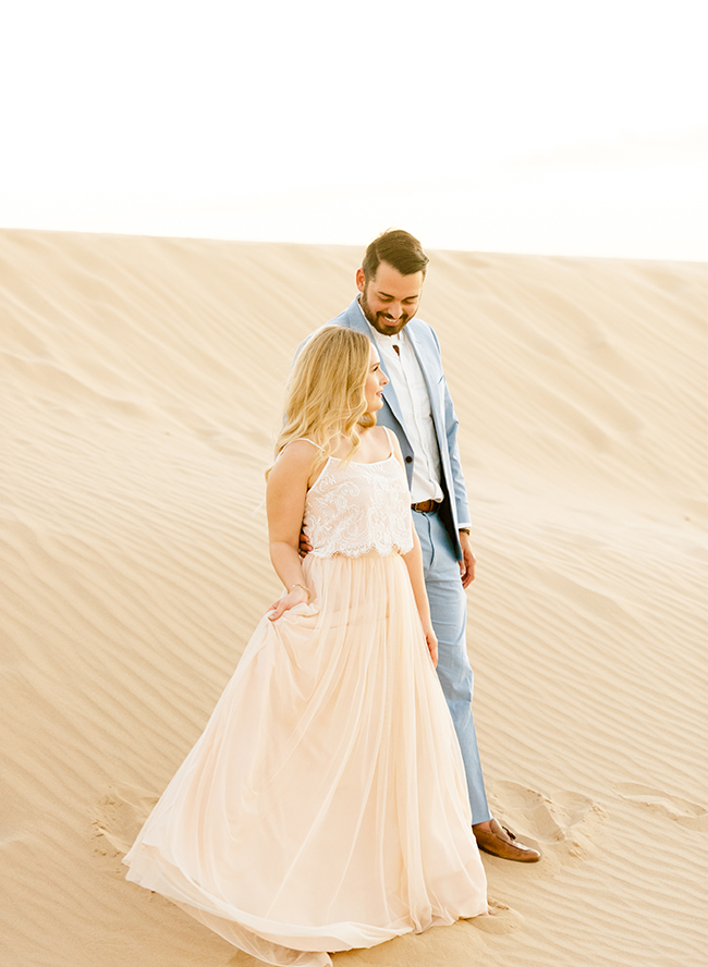 Sunset Engagement Photos in the Sand Dunes