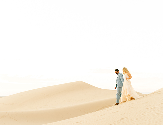 Sunset Engagement Photos in the Sand Dunes