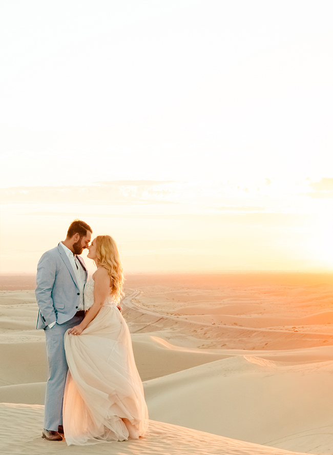 Sunset Engagement Photos in the Sand Dunes