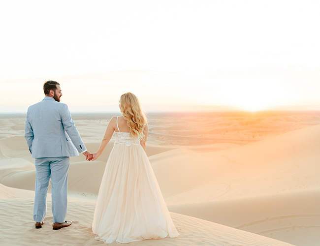 Sunset Engagement Photos in the Sand Dunes