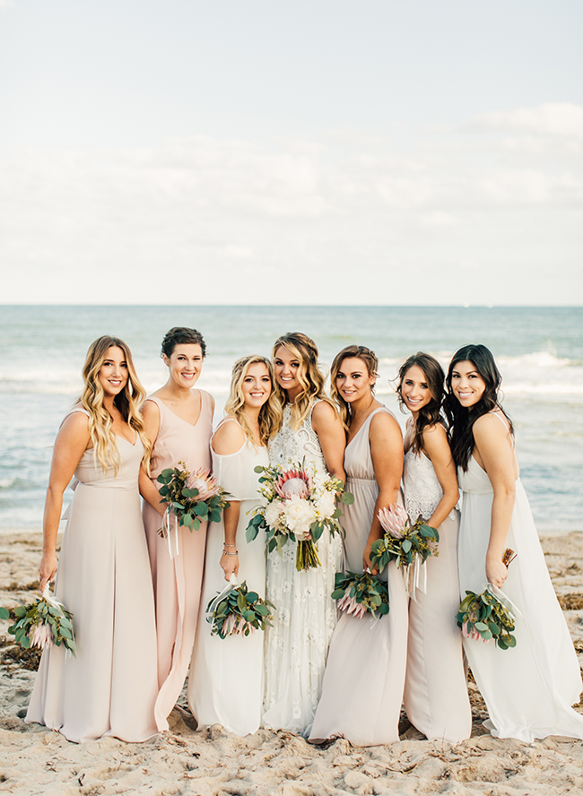 tropical beach wedding bridesmaid dresses