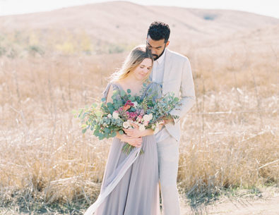 Romantic Lavender Engagement Photos