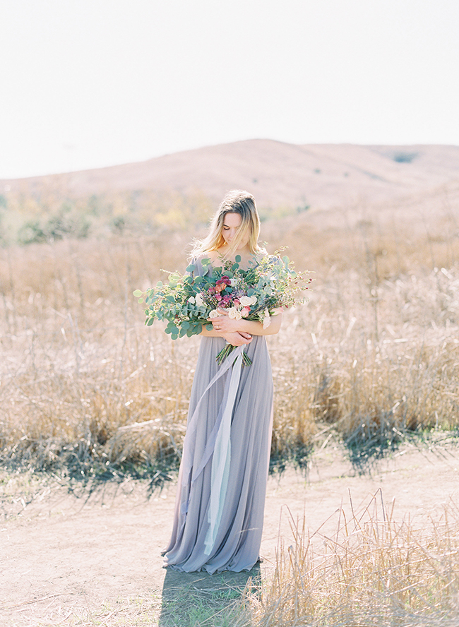 Romantic Lavender Engagement Photos