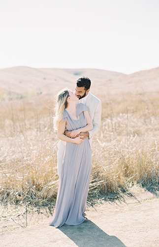 Romantic Lavender Engagement Photos