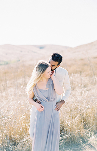 Romantic Lavender Engagement Photos