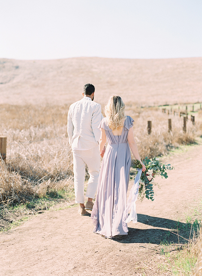 Romantic Lavender Engagement Photos