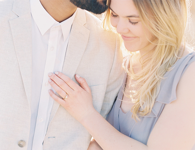 Romantic Lavender Engagement Photos