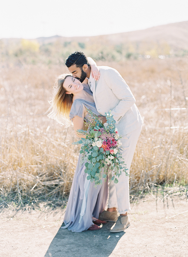 Romantic Lavender Engagement Photos