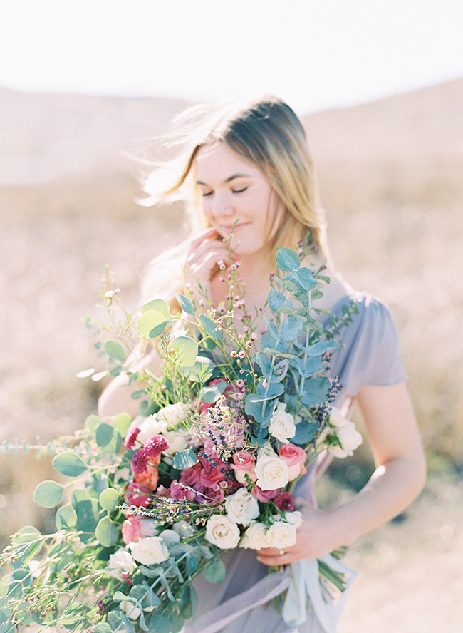 Romantic Lavender Engagement Photos