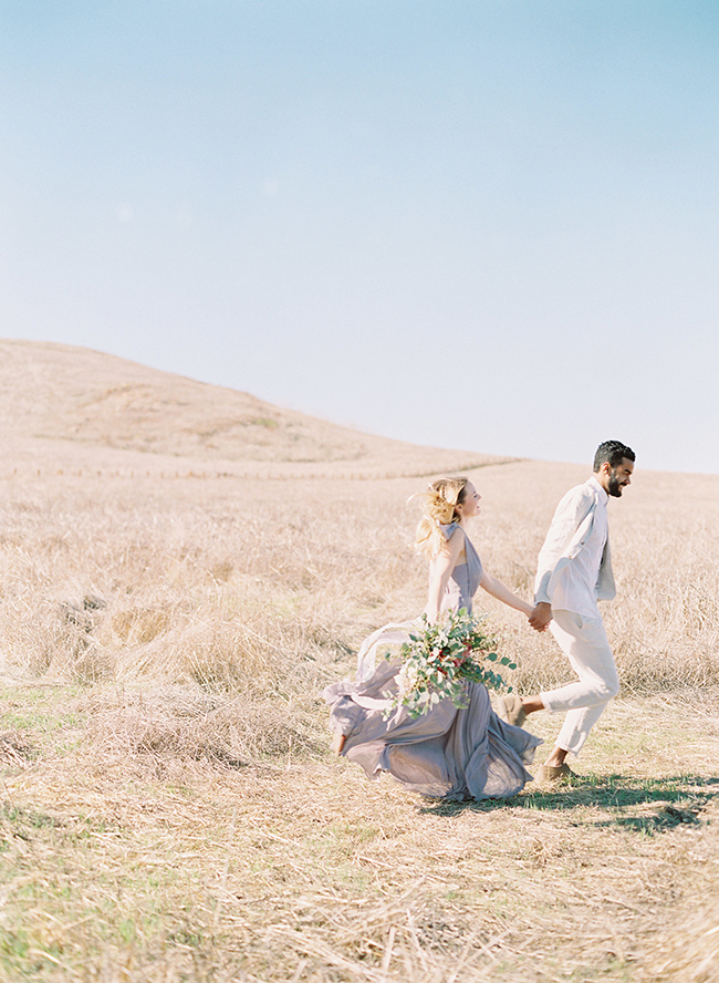 Romantic Lavender Engagement Photos