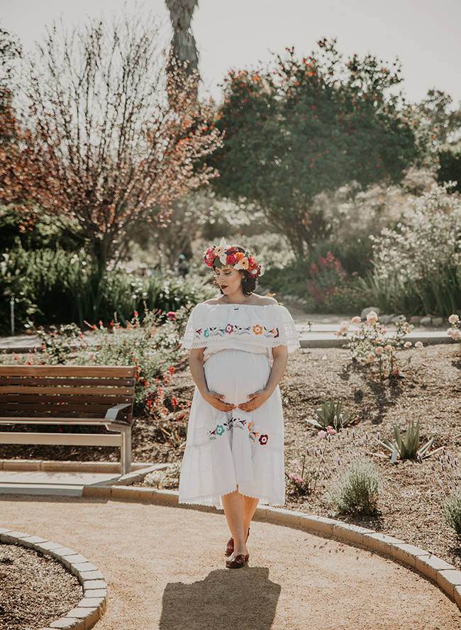 Mexican inspired 2025 maternity dress