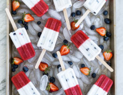 Healthy Patriotic Popsicles