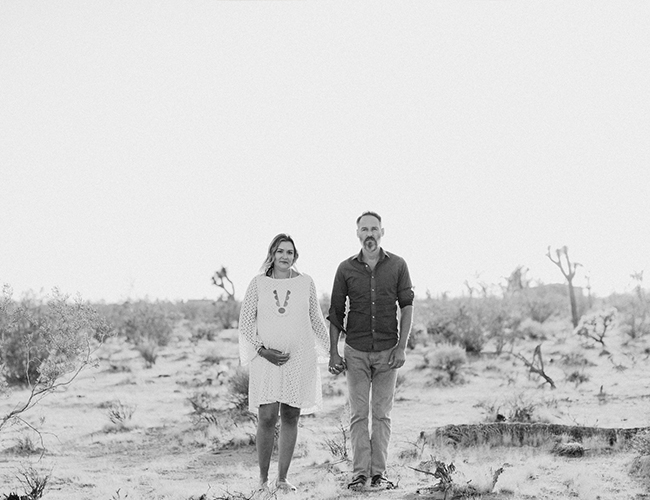 Joshua Tree Maternity Session at Sunset