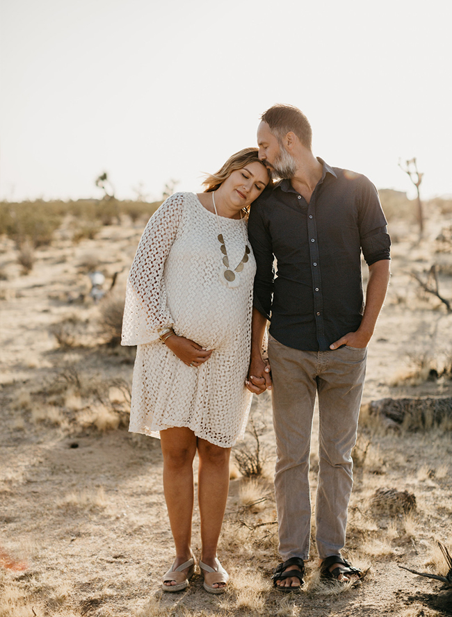 Joshua Tree Maternity Session at Sunset