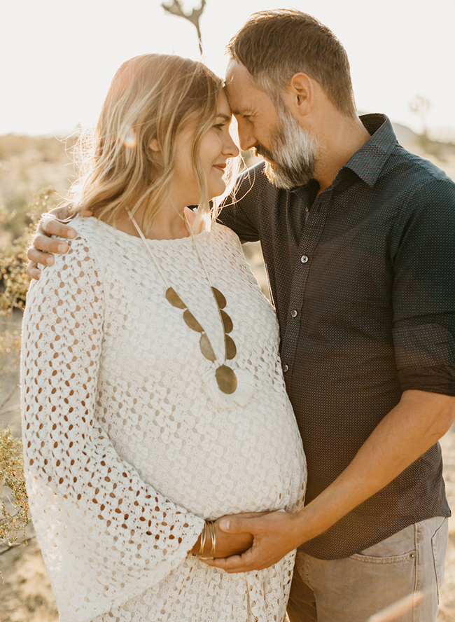 Joshua Tree Maternity Session at Sunset