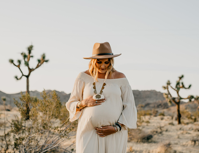 Joshua Tree Maternity Session at Sunset