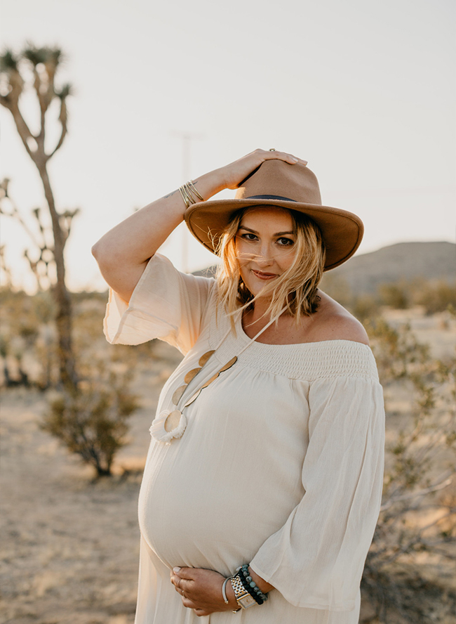 Joshua Tree Maternity Session at Sunset