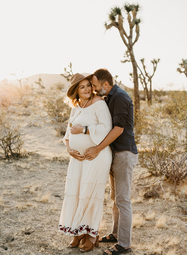 Joshua Tree Maternity Session at Sunset