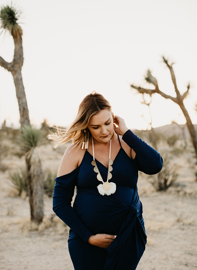 Joshua Tree Maternity Session at Sunset