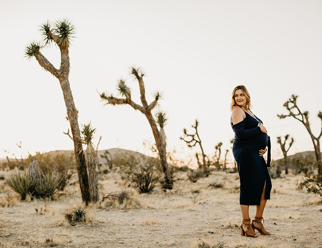 Joshua Tree Maternity Session at Sunset