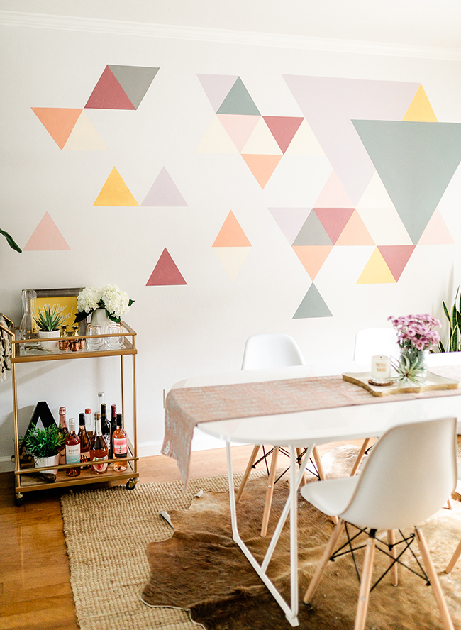 DIY Geometric Wall Mural