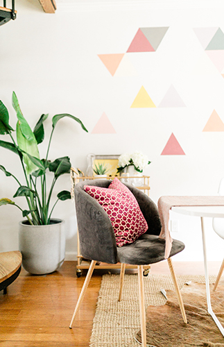 DIY Geometric Wall Mural