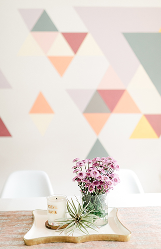 DIY Geometric Wall Mural