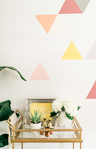 DIY Geometric Wall Mural