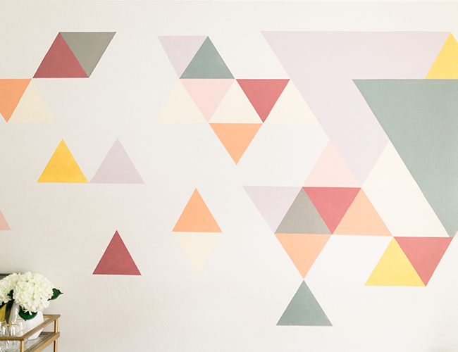 DIY Geometric Wall Mural