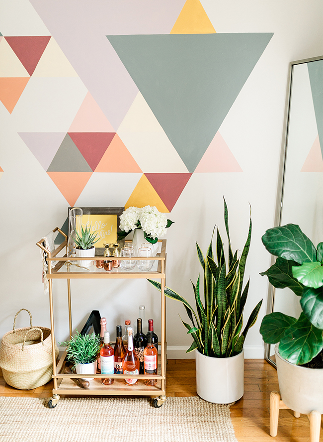 DIY Geometric Wall Mural