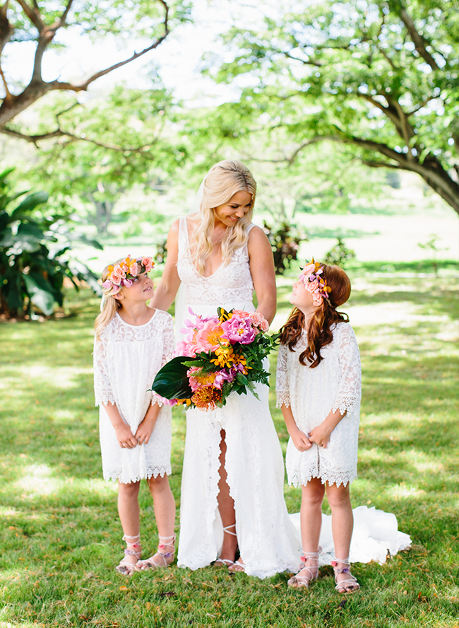 best weddings 2018, colorful tropical wedding