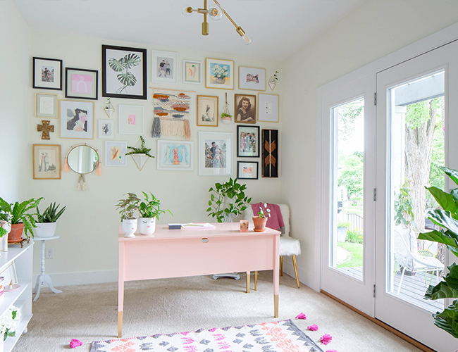 Bright Kid-Friendly Home Office